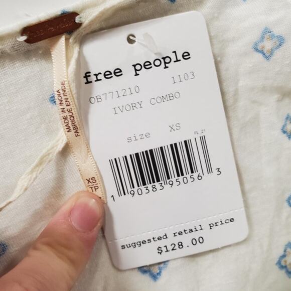 Free People XS Macra Maze Me Ivory - Picture 3 of 3